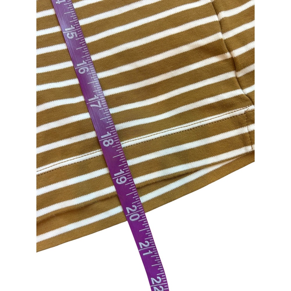 Spanx Mustard White Striped Scoop Neck Tank Top 100% Cotton Womens Size Small - Picture 8 of 9